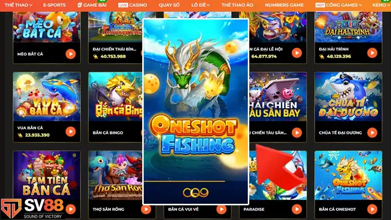 Bắn cá Oneshot có hàng loạt súng công năng khác nhau